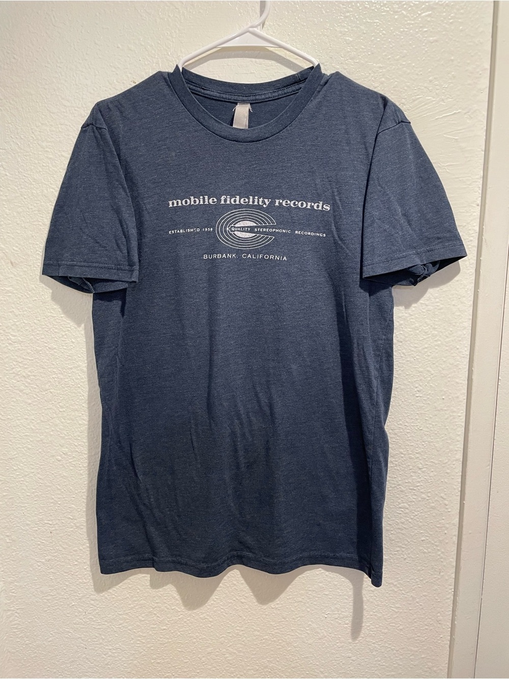 Next Level Apparel Mobile Fidelity Records Burbank California Tee Charcoal M